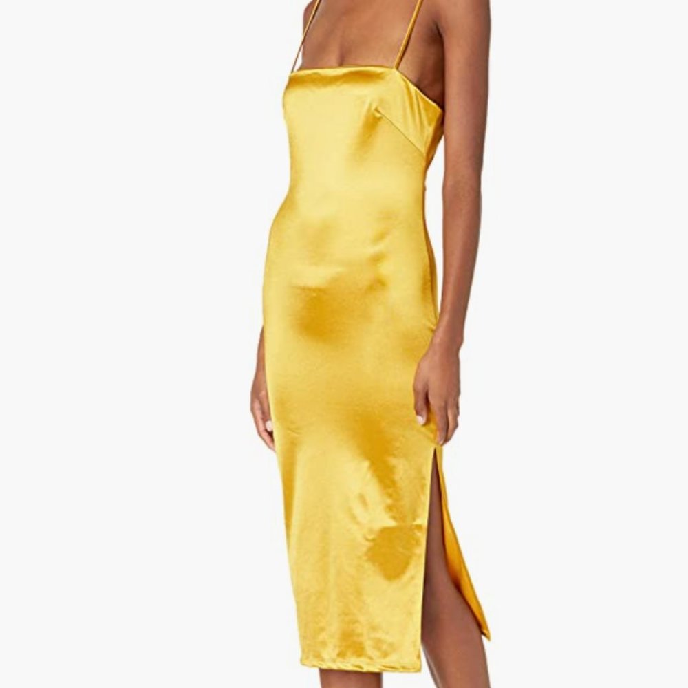 4SI3NNA Women's Soren Square Neck Bodycon Midi Dress